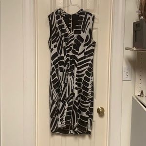 Black/White Pattern A Line Kenneth Cole NY Dress